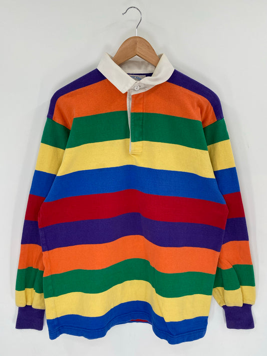 90’s LANDS’ END Made in USA Size L Rugby-Shirt / K8709