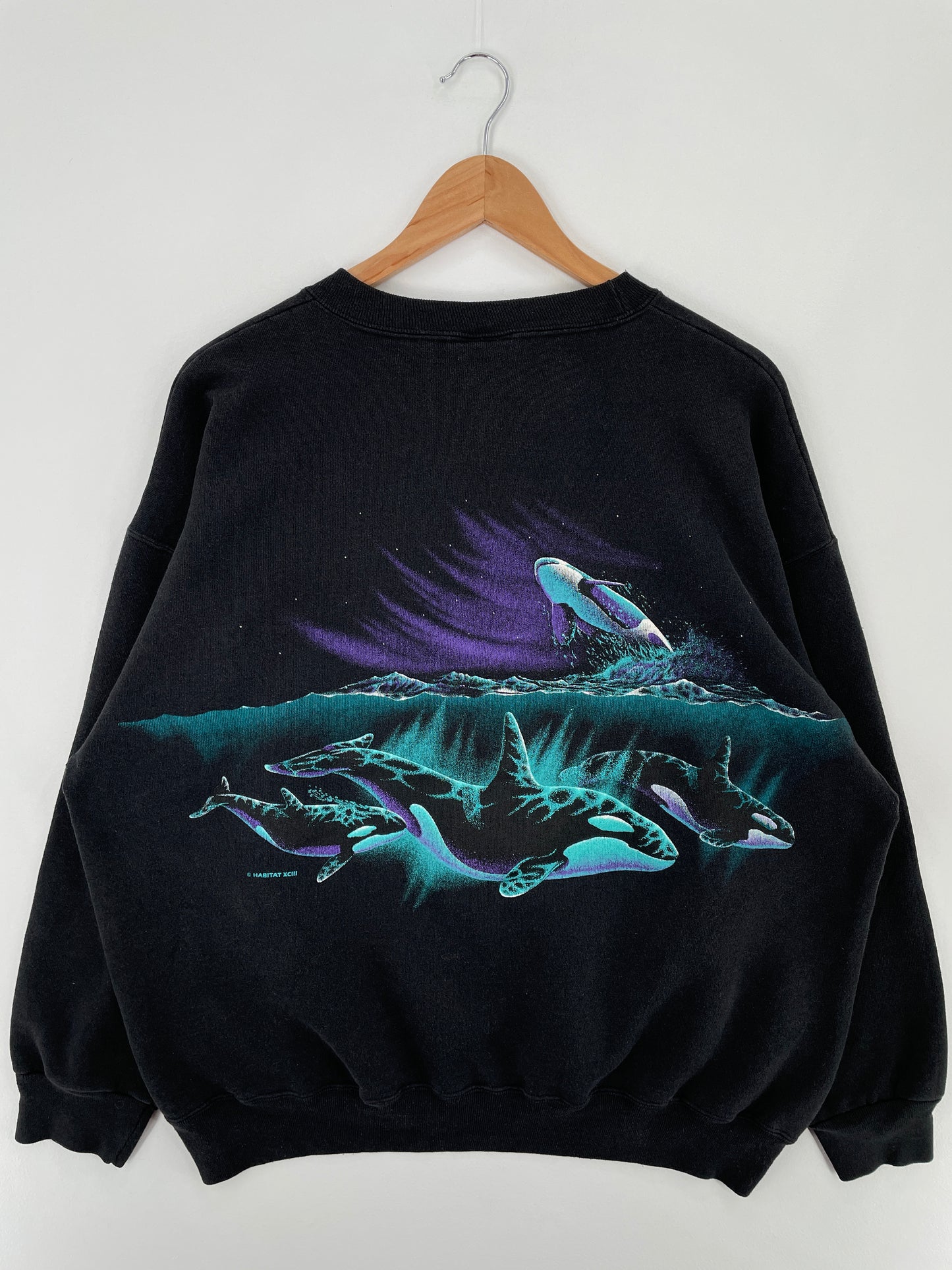 90's ORCA Made in USA Size XL Vintage Animal Sweat-Shirt / A9937