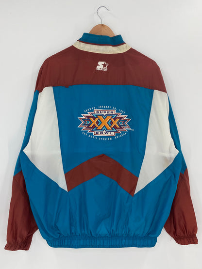 90's STARTER STEELERSxSUPER BOWL Size XL Vintage Zip-up Nylon Jacket  / K4718