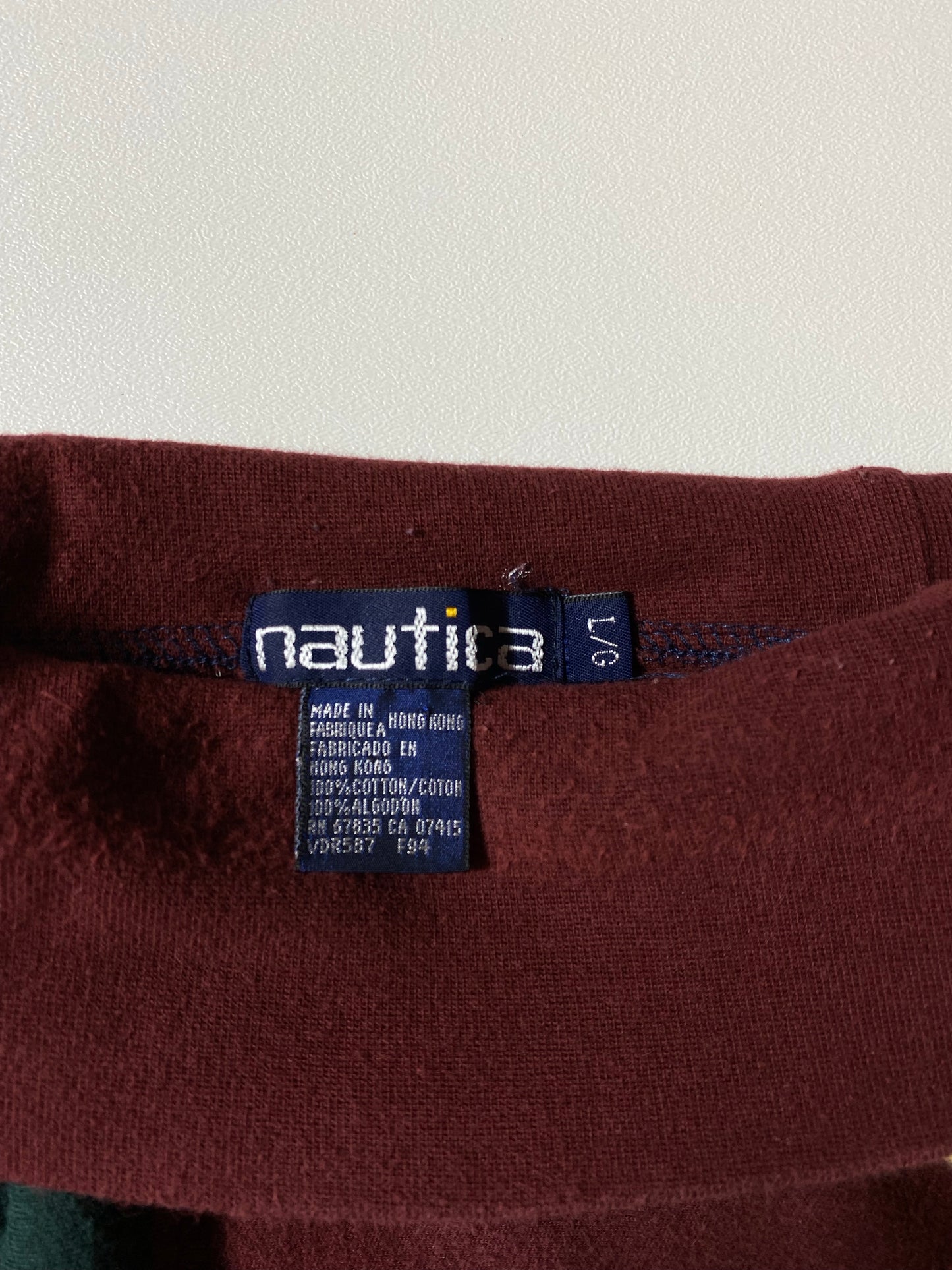 90’s NAUTICA Size L Long Sleeve T-shirt / K9328