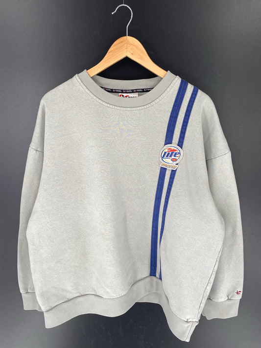 Vintage MILLER LITE x RUSTY WALLACE Size XL Racing Sweat-Shirt / K9135