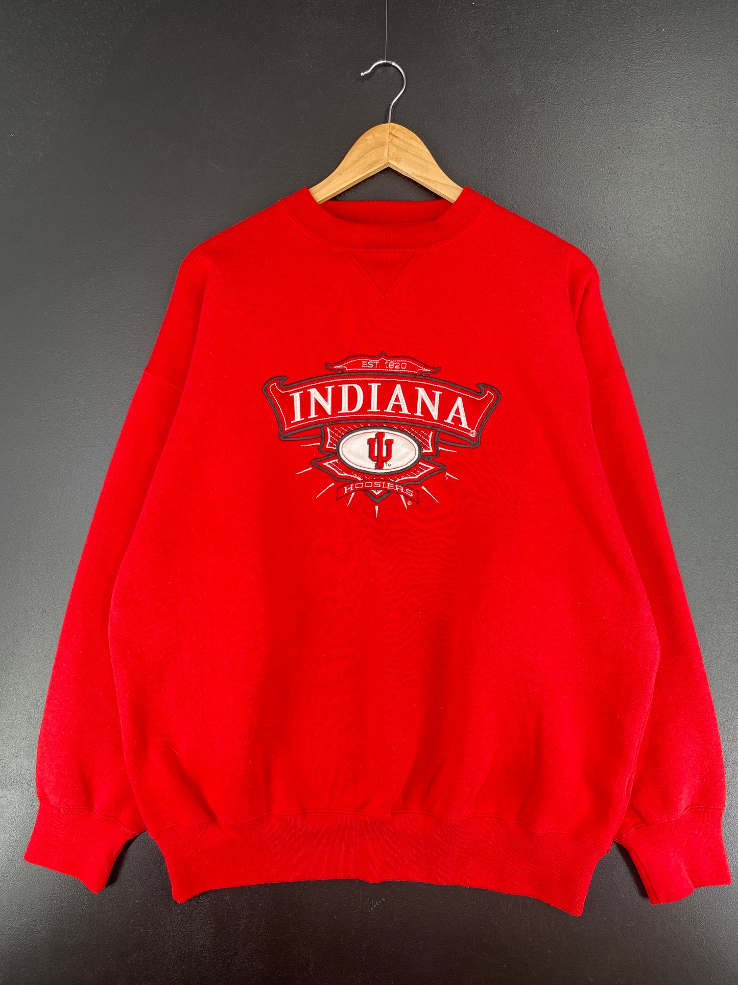 90’s UNIVERSITY OF INDIANA Size XL Vintage College Sweat-shirt / A5631