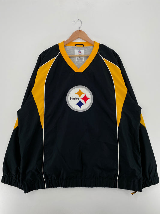 .Vintage PITTSBURGH STEELERS Size XXL Vintage NFL Pullover Jacket / A3508