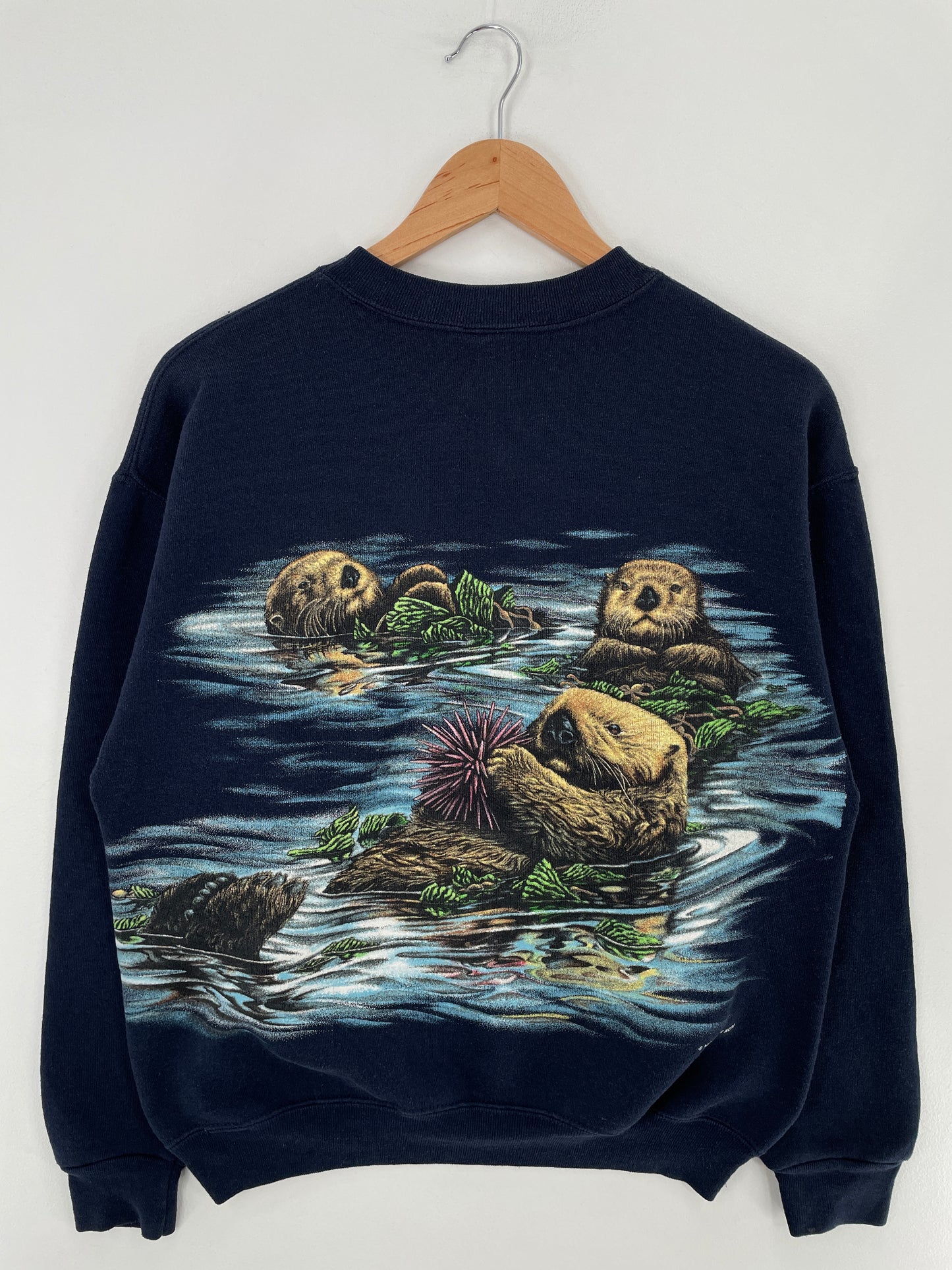 90's SEA OTTER Made in USA Size M Vintage Animal Sweat-Shirt / E4763S