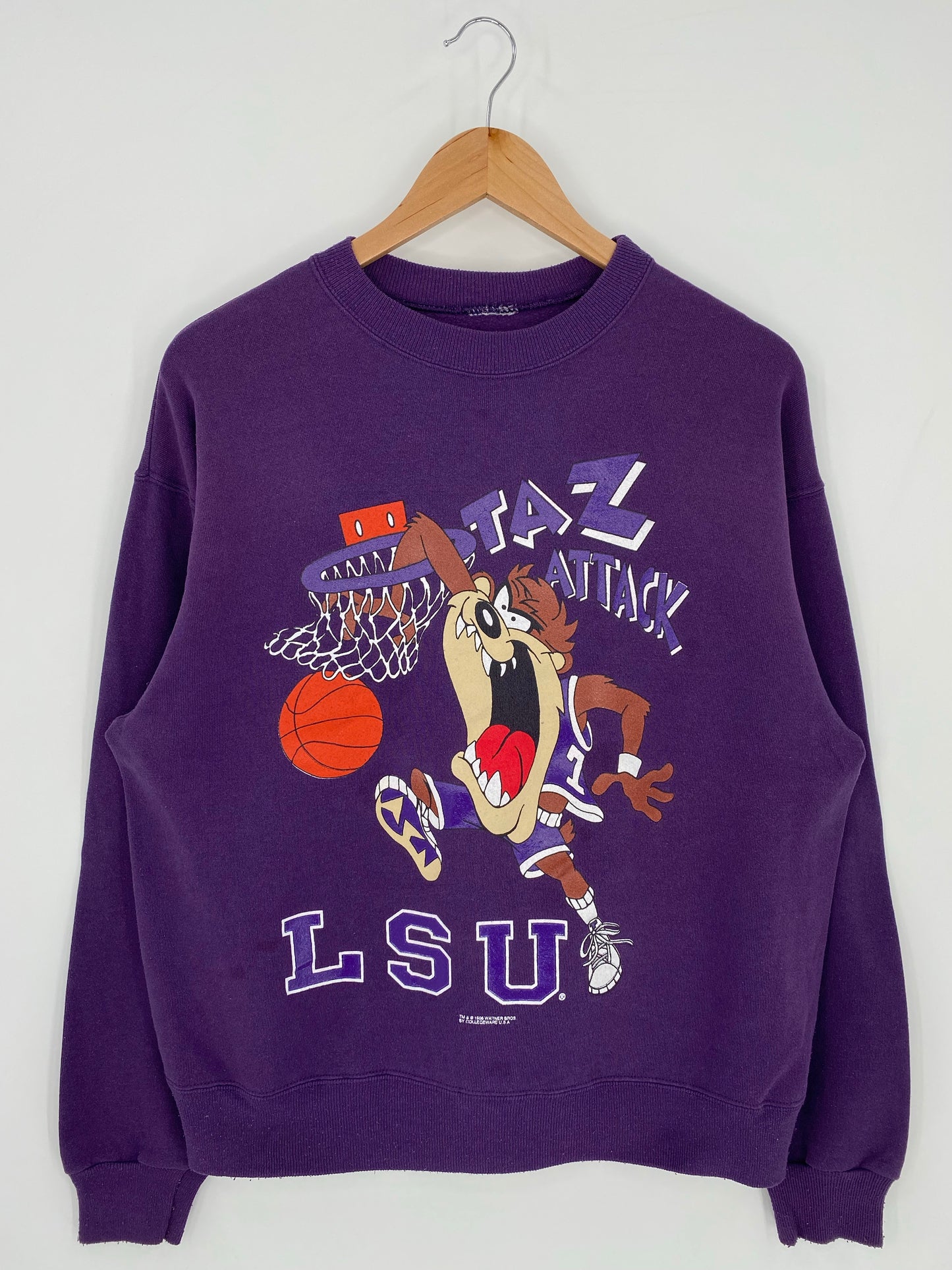 90’s  LSU LOUISIANA STATE UNIVERSITY Size No Tag(approx.M-L) Sweat-shirt / K6152