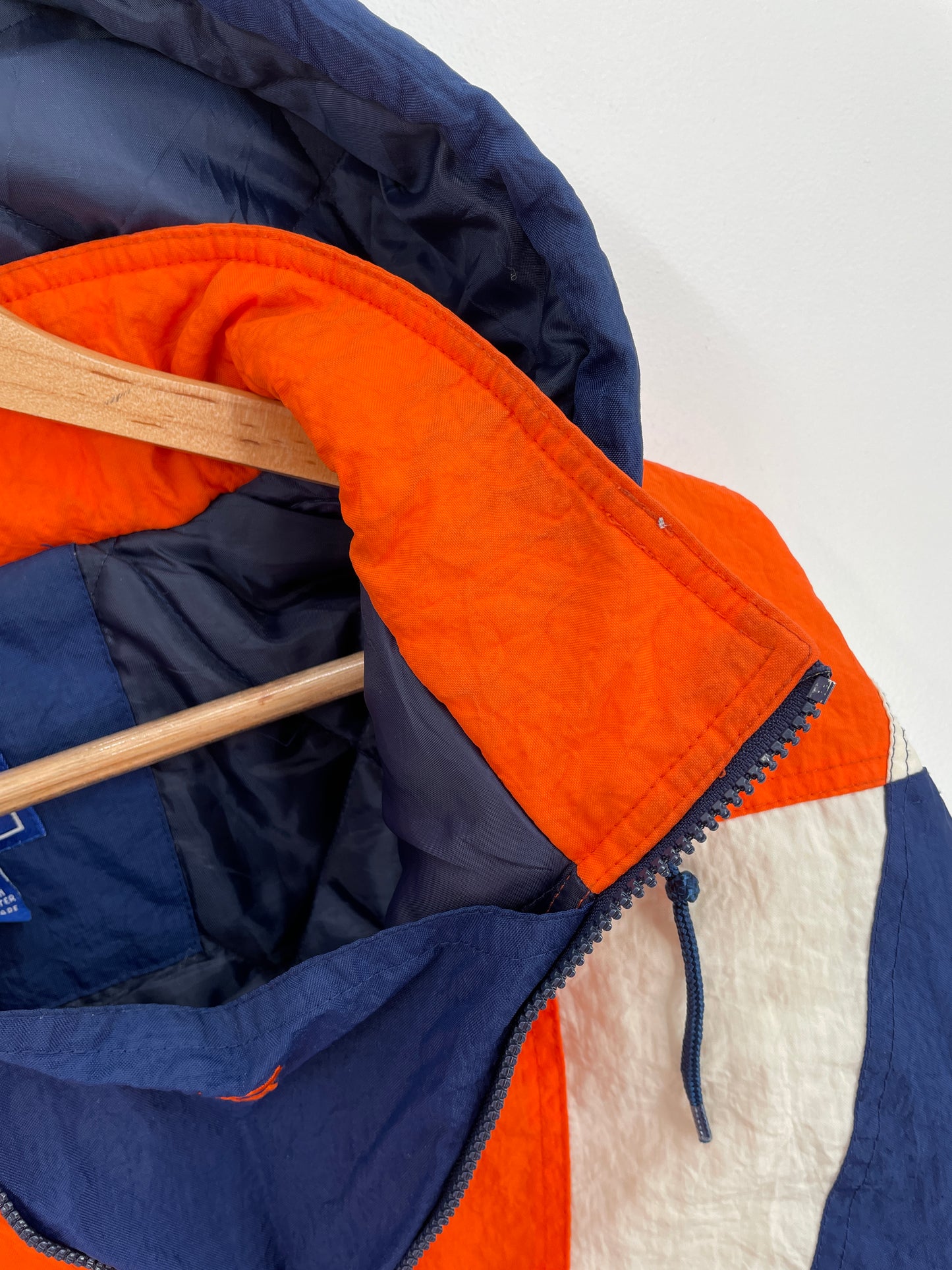 90’s STARTER x ILLINOIS CHIEF ILLINIWEK UNIVERSITY Size XL College Padded Nylon Jacket / A8273