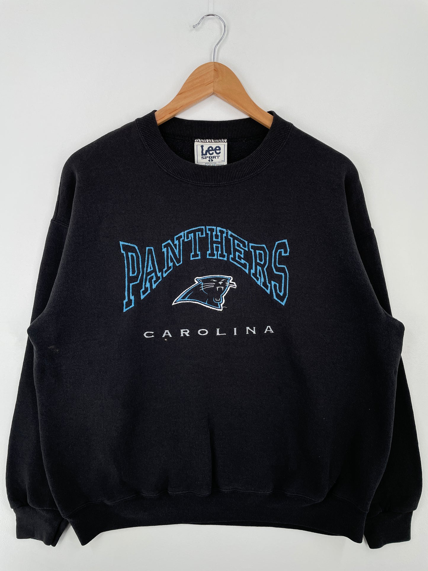 90’s CAROLINA PANTHERS Made in USA Made in USA Size L NFL Sweat-Shirt / A8913