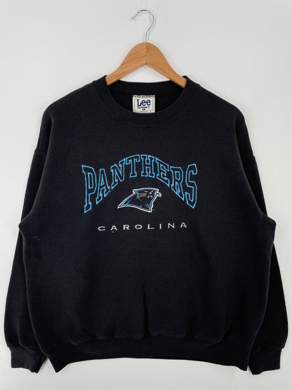 90’s CAROLINA PANTHERS Made in USA Made in USA Size L NFL Sweat-Shirt / A8913