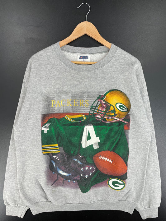 1998 GREEN BAY PACKERS Made in USA Size L Vintage NFL Sweat-Shirt / E3790S
