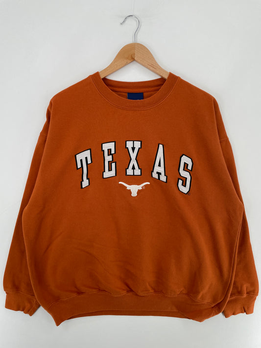 Vintage UNIVERSITY OF TEXAS Size L Vintage College Sweat-Shirt / E3575S