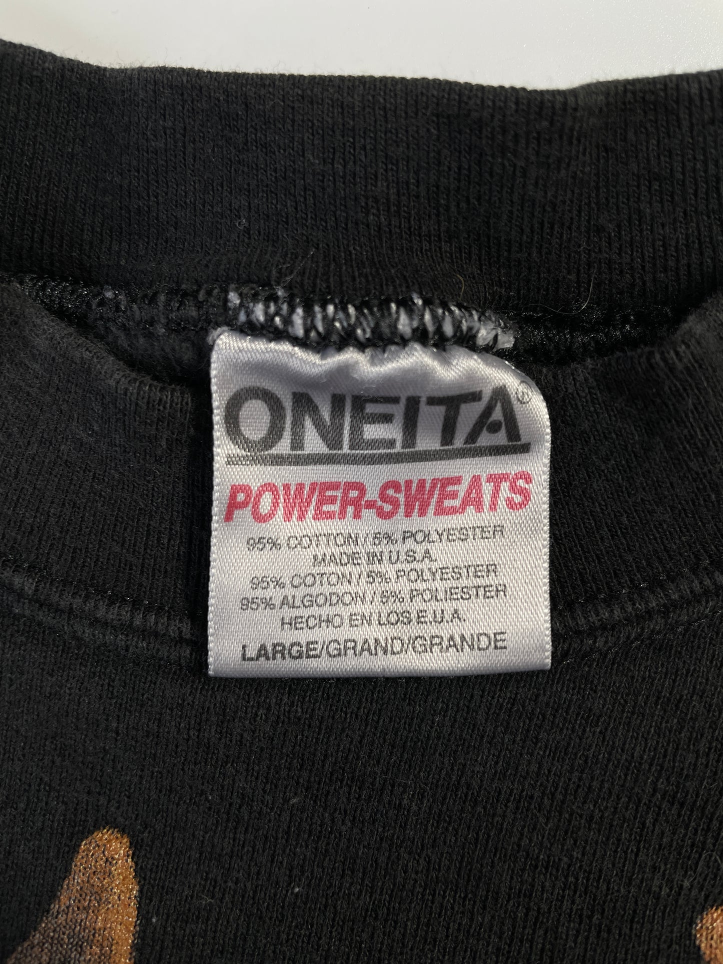 90's HORSE Made in USA Size L Vintage Animal Sweat-Shirt / E1215