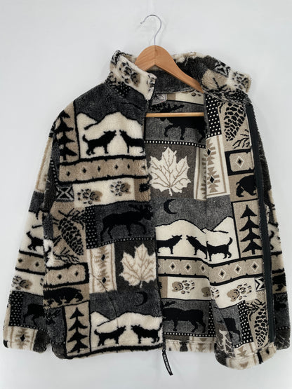 Vintage BLACK MOUNTAIN Size M Zip Up Fleece Jacket / E816