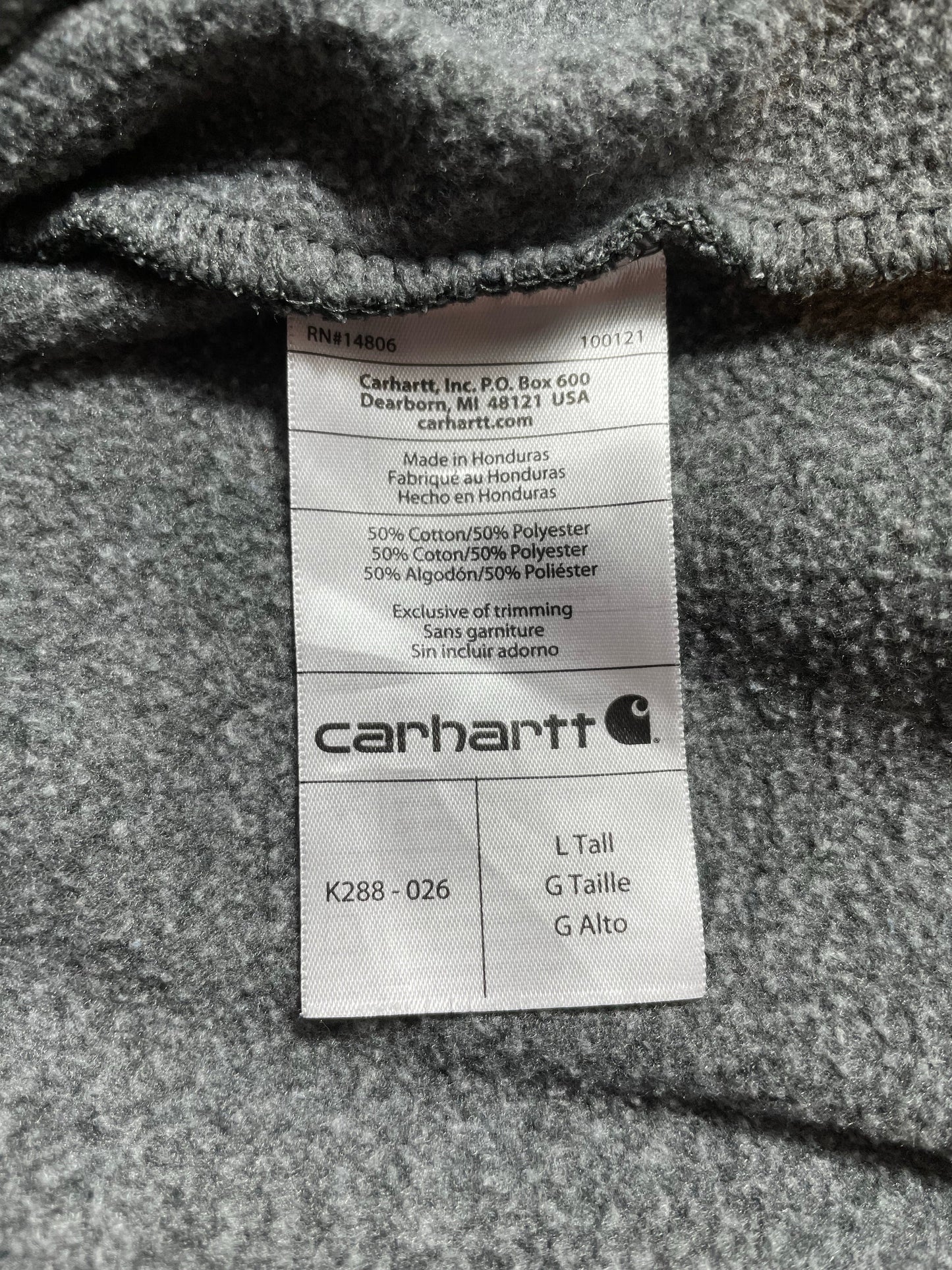 Vintage CARHARTT Size L Hoodie Sweat-Shirt / A6855