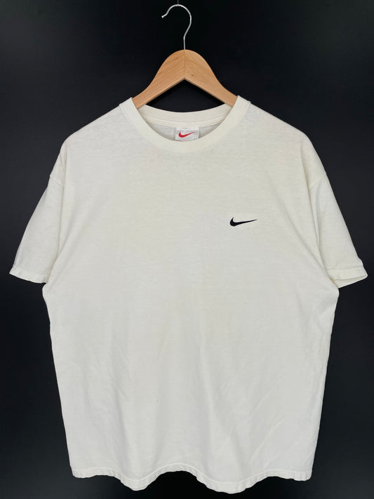 90's NIKE MINI SWOOSH Made in USA Size L Vintage T-Shirt / K8959