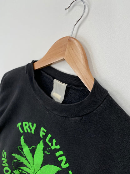 Vintage TRY FLYIN' SMOKE HAWAIIAN Size No Tag(Approx.M) Sweat-shirt / E3500S