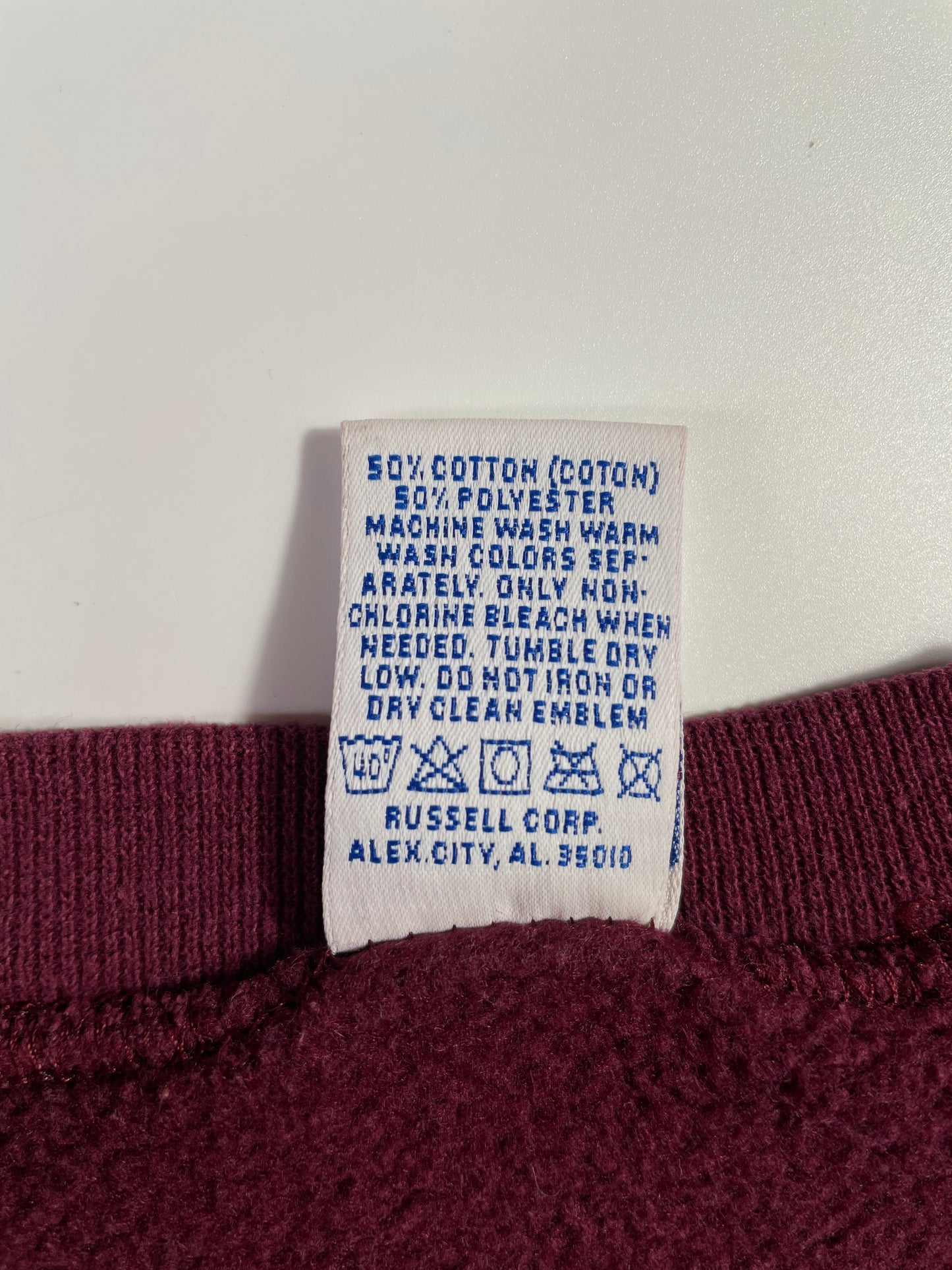 90's RUSSELL x TEXAS SOUTHERN Made in USA Size L Vintage College Sweat-shirt / E1340S